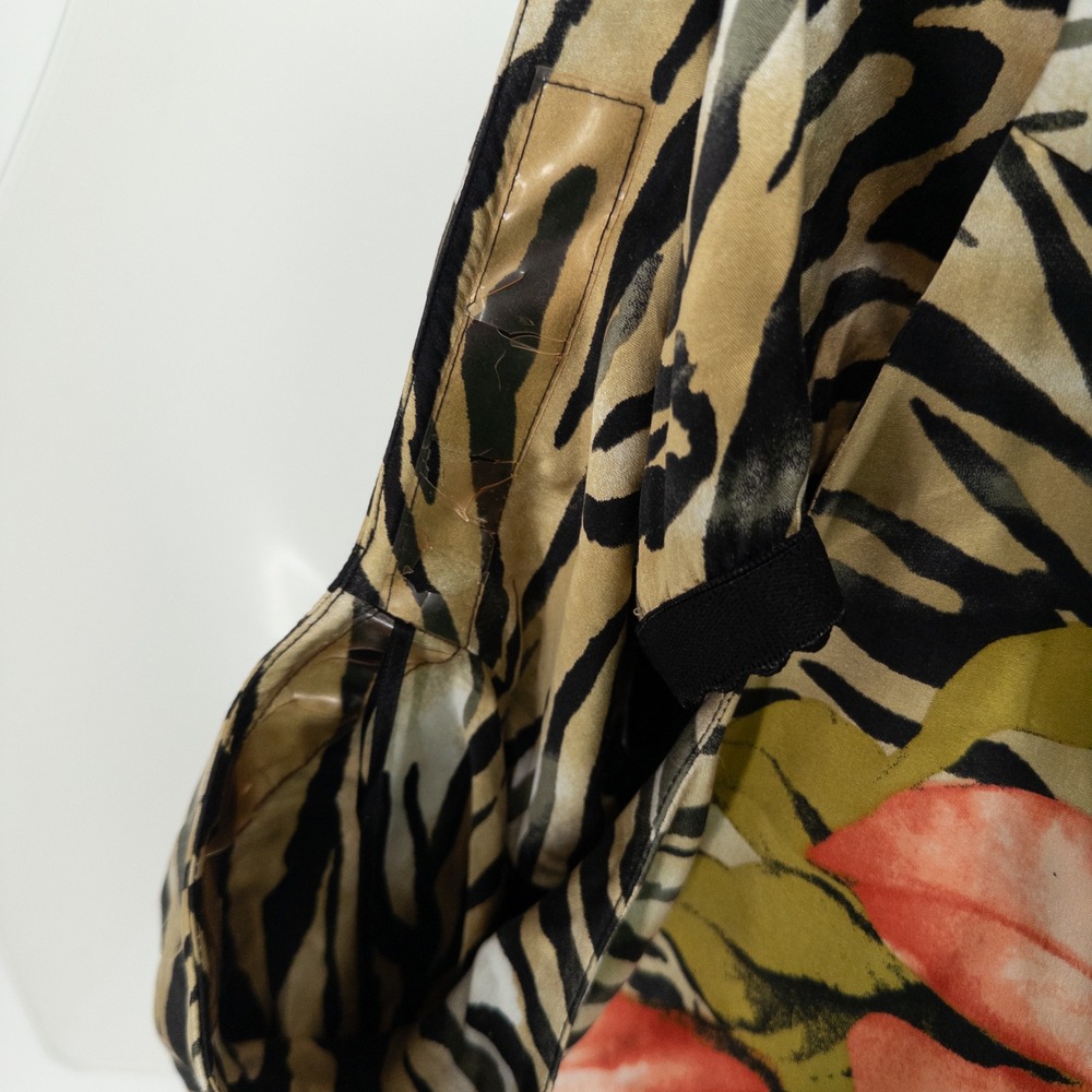 Vintage Y2K Cache One Shoulder Top Women M Silk Animal Print Mob 2000s Party - Picture 9 of 14